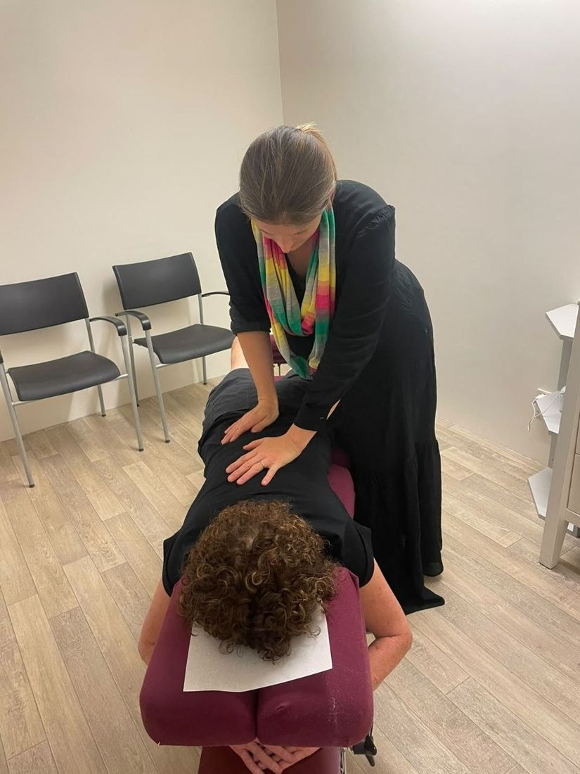 A chiropractic adjustment at Free Spirit, Papakura